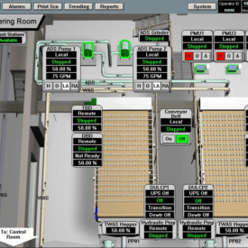 A computer screen showing the process of building a plant.