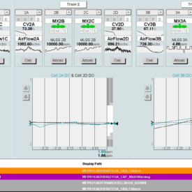 A screen shot of the software for an electrical system.